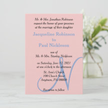 Roze Roze Blauwe Pastel Monogram
