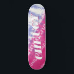 Roze roze blauwe tinkleurstof skateboard<br><div class="desc">Viel je goedgezind op met dit geweldige schaats board. Stuur me een e-mail naar christie@christiekelly.com voor hulp bij aangepaste objecten! Maak het belachelijk,  mensen!</div>