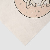 Roze Roze Bleek Roze Hemel Maangeboorte Tissuepapier (Detail)