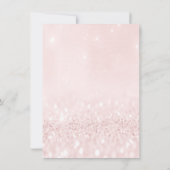 Roze roze bleekpasta Glitter Girl Baby shower Kaart (Achterkant)