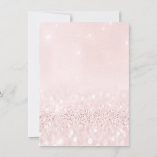 Roze roze bleekpasta Glitter Girl Baby shower Kaart (Achterkant)