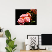 Roze Roze bloem Bloem poster prints Floral (Thuiskantoor)