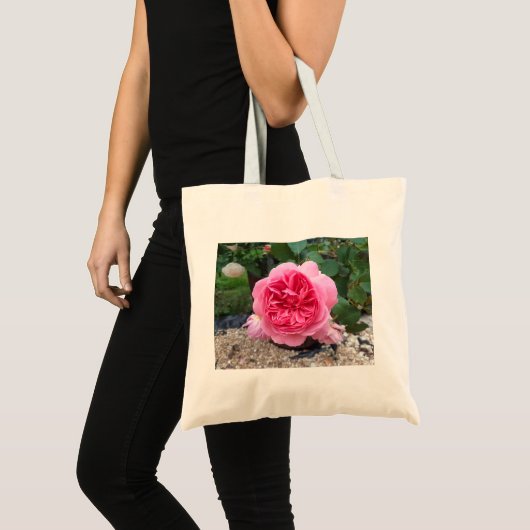Roze roze bloem botanische Canvas tas (Voorkant (product))