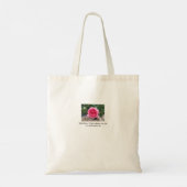 Roze roze bloem botanische Canvas tas (Achterkant)