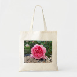 Roze roze bloem botanische Canvas tas