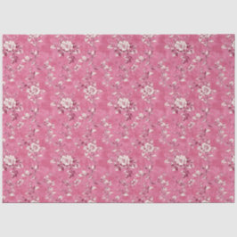  Roze Roze Bloem Chinoiserie Decoupage Tissuepapier