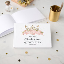 Roze Roze Bloem Gouden Tiara Quinceanera Welkom