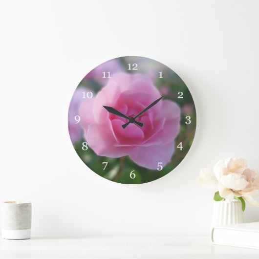 Roze roze bloem grote klok (Huis)