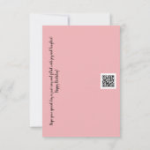 Roze roze bloem Kaart (Achterkant)