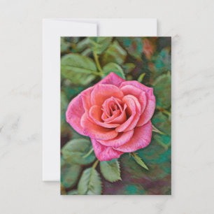 Roze roze bloem Kaart