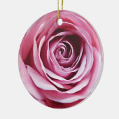 Roze roze bloem keramisch ornament (Links)