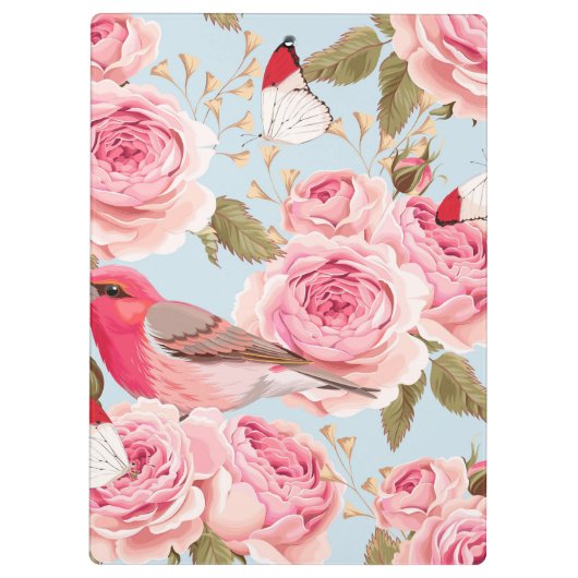  roze roze bloem | Klantenklembord voor ventilator Klembord (Achterkant)