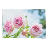 Roze roze bloem kussensloop (Voorkant)