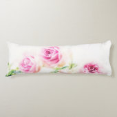 Roze roze bloem lichaamskussen (Voorkant)