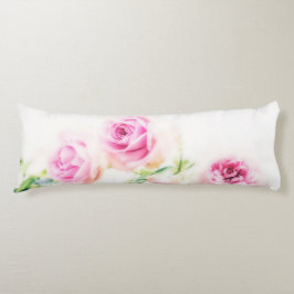 Roze roze bloem lichaamskussen