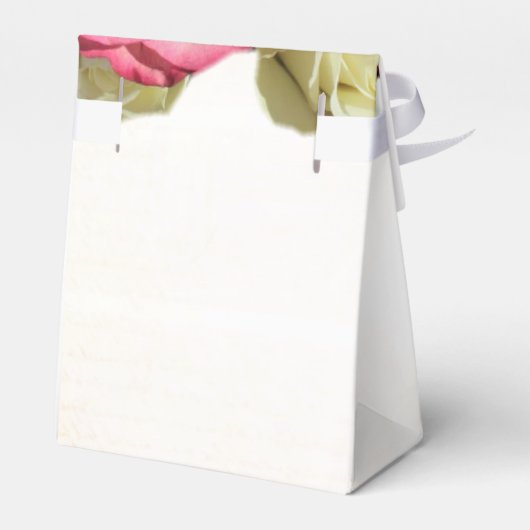 Roze roze bloem romantische bruiloft bedankdoosjes (Achterkant)