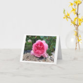  roze roze bloem Vergroeten Kaart (Gele Bloem)