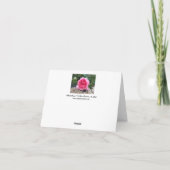  roze roze bloem Vergroeten Kaart (Achterkant)