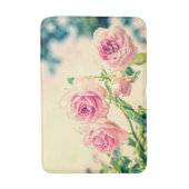  Roze roze bloemen Badmat (Voorkant Verticaal)