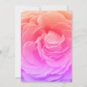 Roze Roze Bloemen Bruiloft uitnodiging (Achterkant)