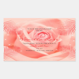 Roze roze bloemen etiketten van de bloem