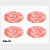 Roze roze bloemen etiketten van de bloem (Vel)