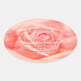 Roze roze bloemen etiketten van de bloem