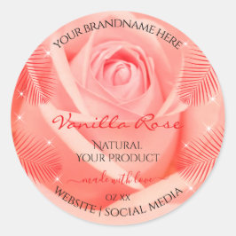 Roze roze bloemen etiketten van de bloem