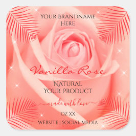 Roze roze bloemen etiketten van de bloem