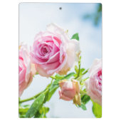 Roze roze bloemen klembord (Achterkant)