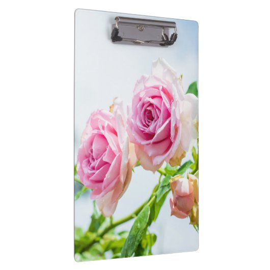 Roze roze bloemen klembord (Rechts)
