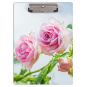 Roze roze bloemen klembord (Voorkant)