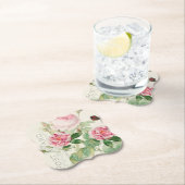 Roze roze bloemen Onderzetter papier (Insitu)