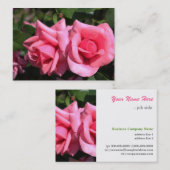 roze roze bloemen professioneel visitekaartje (Voorkant / Achterkant)