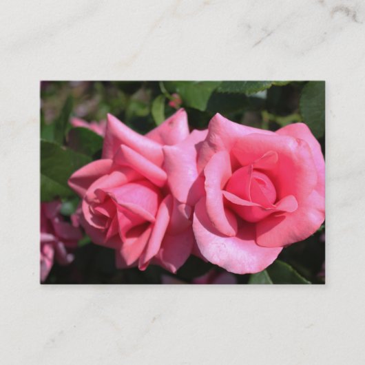 roze roze bloemen professioneel visitekaartje (Voorkant)