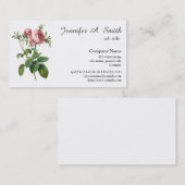  roze roze bloemenbedrijf visitekaartje (Voorkant / Achterkant)