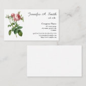  roze roze bloemenbedrijf visitekaartje (Voorkant / Achterkant)