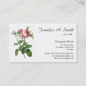  roze roze bloemenbedrijf visitekaartje (Voorkant)