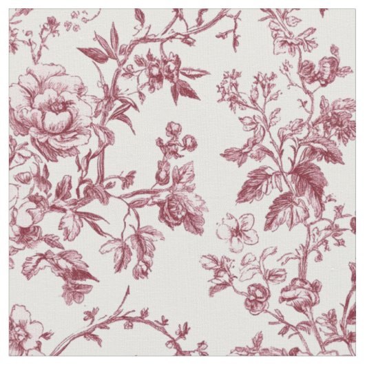 Roze Roze Bloemendessin Stof (Close Up)