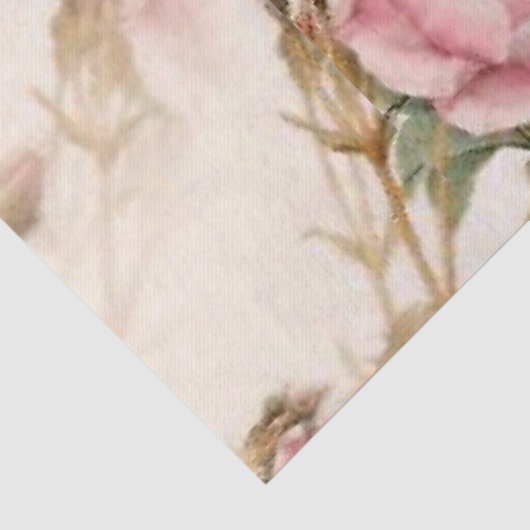  roze roze bloemenrooster ontkoppeling tissuepapier (Detail)