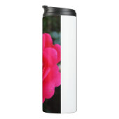  roze roze bloemfotografie thermosbeker (Geroteerd rechts)