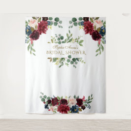 Roze Roze Bloemige Bruiloft Feest Prop Wandkleed