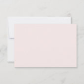 Roze Roze Bloemige Bruiloft RSVP Kaartje (Achterkant)