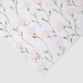 Roze Roze Bloemige Bruiloftsdouche Tissuepapier (Detail)