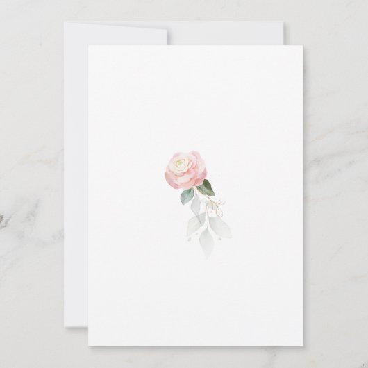 Roze Roze Bloemige Eucalyptus Trouw Save The Date Kaart (Achterkant)