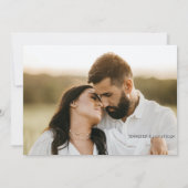 Roze Roze Bloemige Foto Verlovingsfeest Kaart (Achterkant)