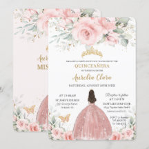 Roze Roze Bloemige Prinses Rose Goud Quinceañera I