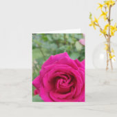 Roze roze bloemkaart kaart (Gele Bloem)