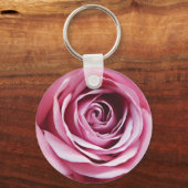 Roze roze bloemknol sleutelhanger (Voorkant)