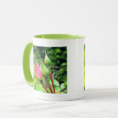 roze roze bloemknoppen voor de zomer mok (Voorkant links)